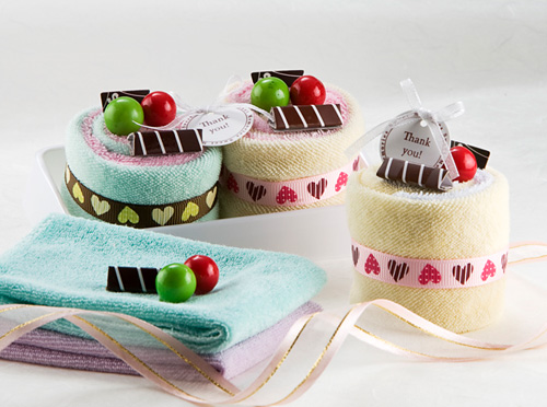 Towel Cakes and Wedding Favours