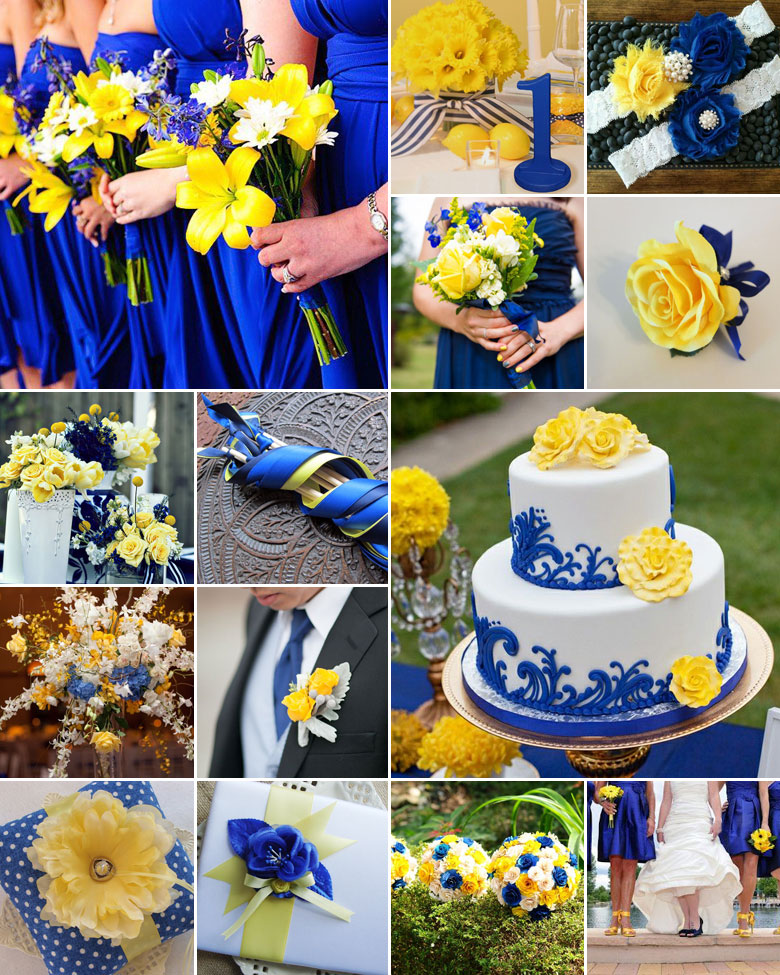 baby blue and yellow wedding theme
