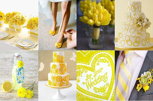 Grey and Acid Yellow Wedding