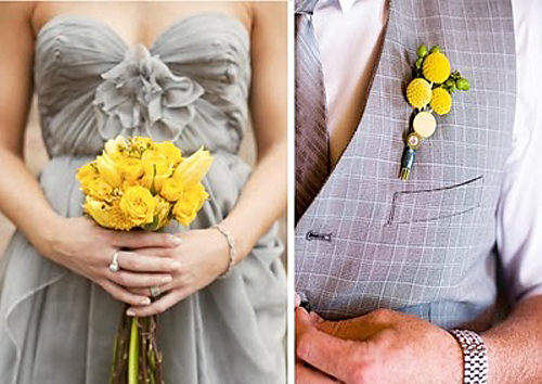 Grey and Acid Yellow Wedding