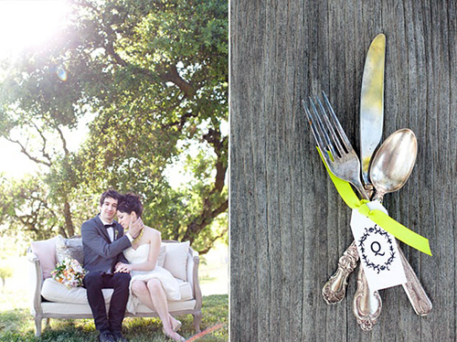 Grey and Acid Yellow Wedding