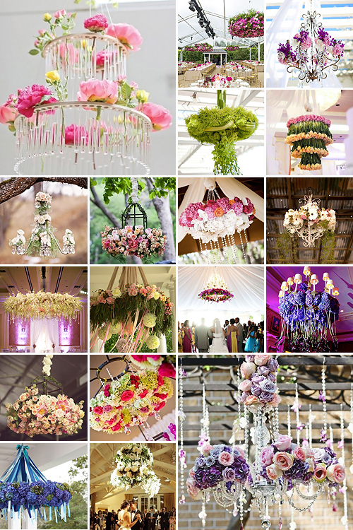 Flying Flowers! { Floral Chandeliers }